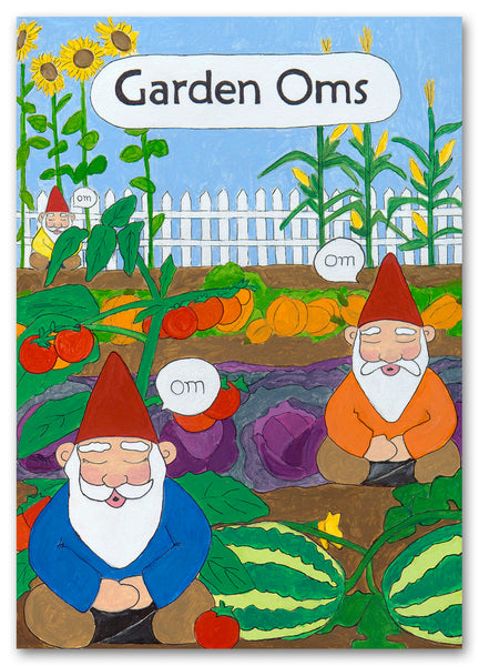 Garden Gnome Oms Greeting Card