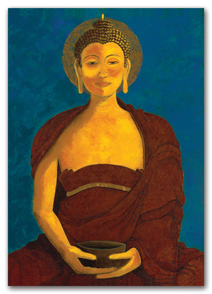 Buddha with Begging Bowl Greeting Card